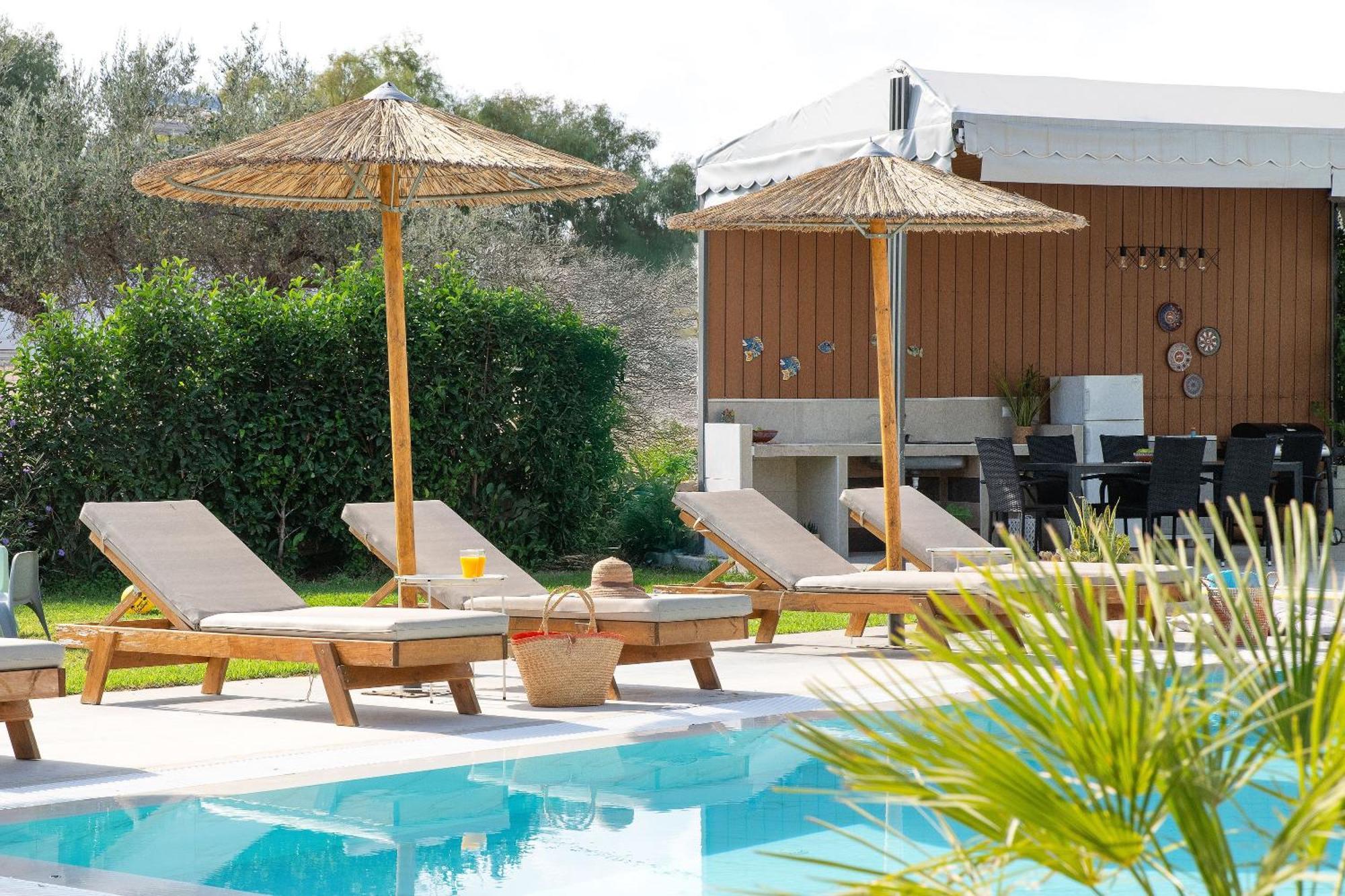 Ethria Pool Villa With Heated Jacuzzi Afantou Eksteriør bilde