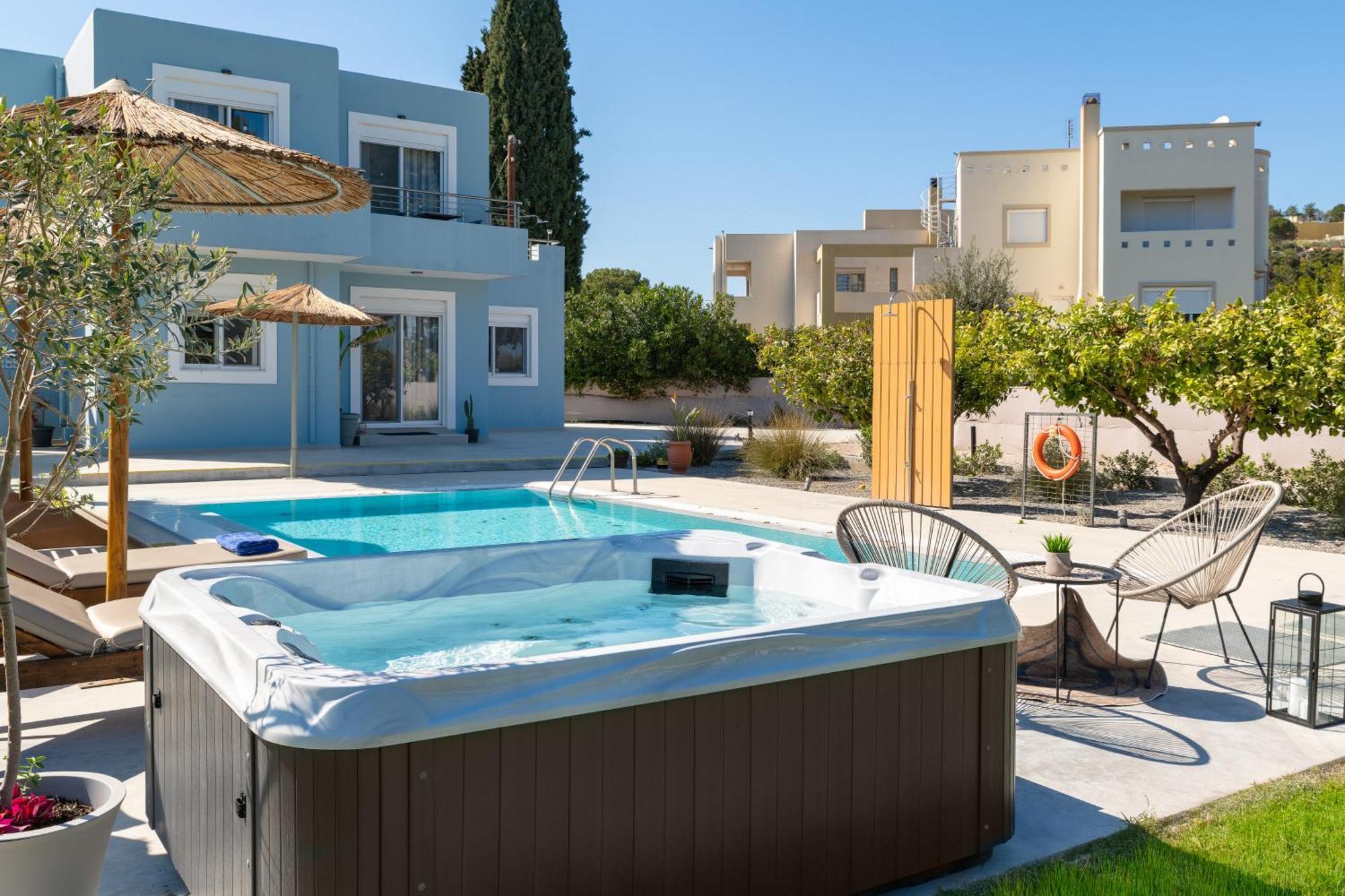 Ethria Pool Villa With Heated Jacuzzi Afantou Eksteriør bilde