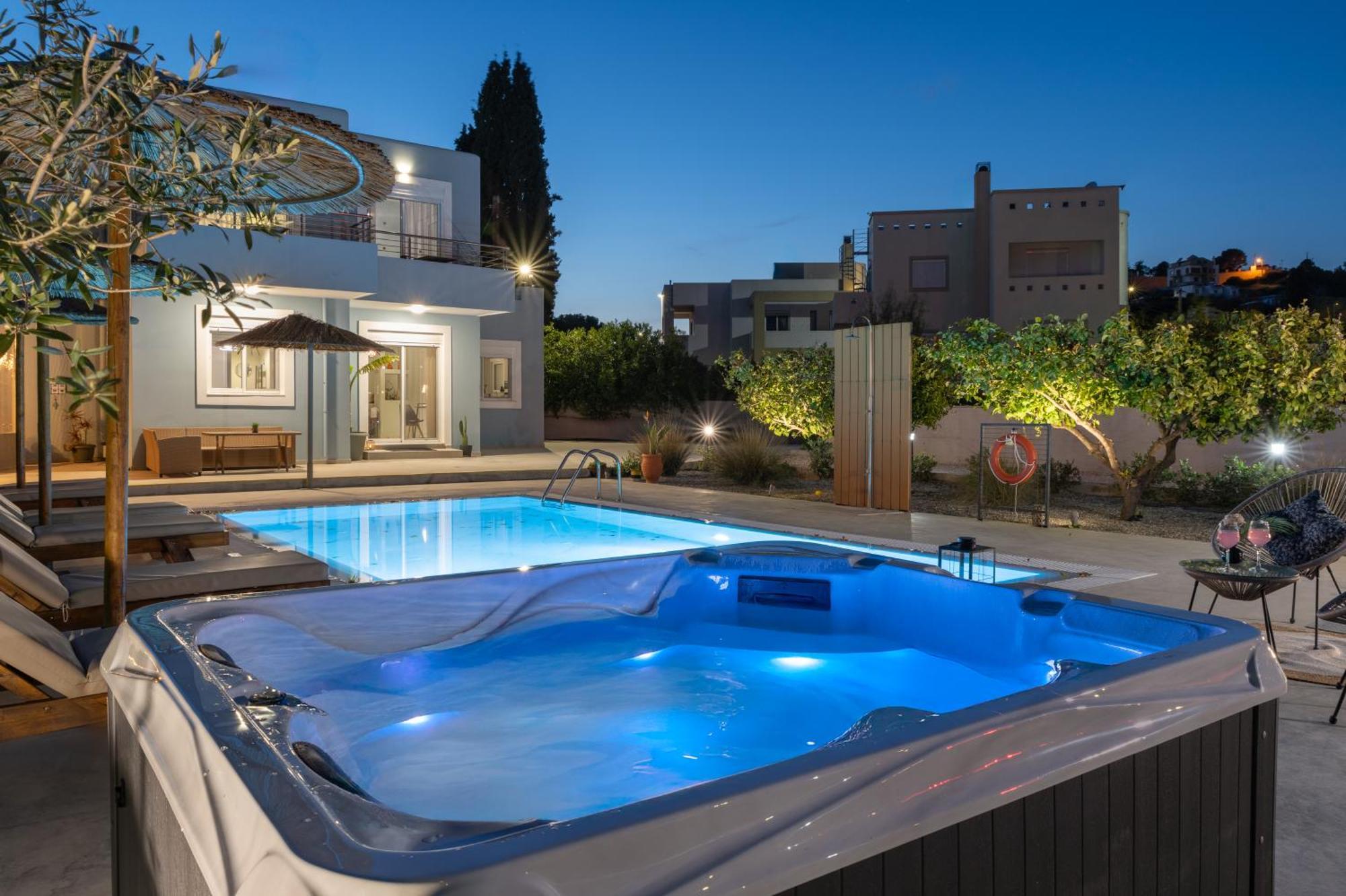 Ethria Pool Villa With Heated Jacuzzi Afantou Eksteriør bilde